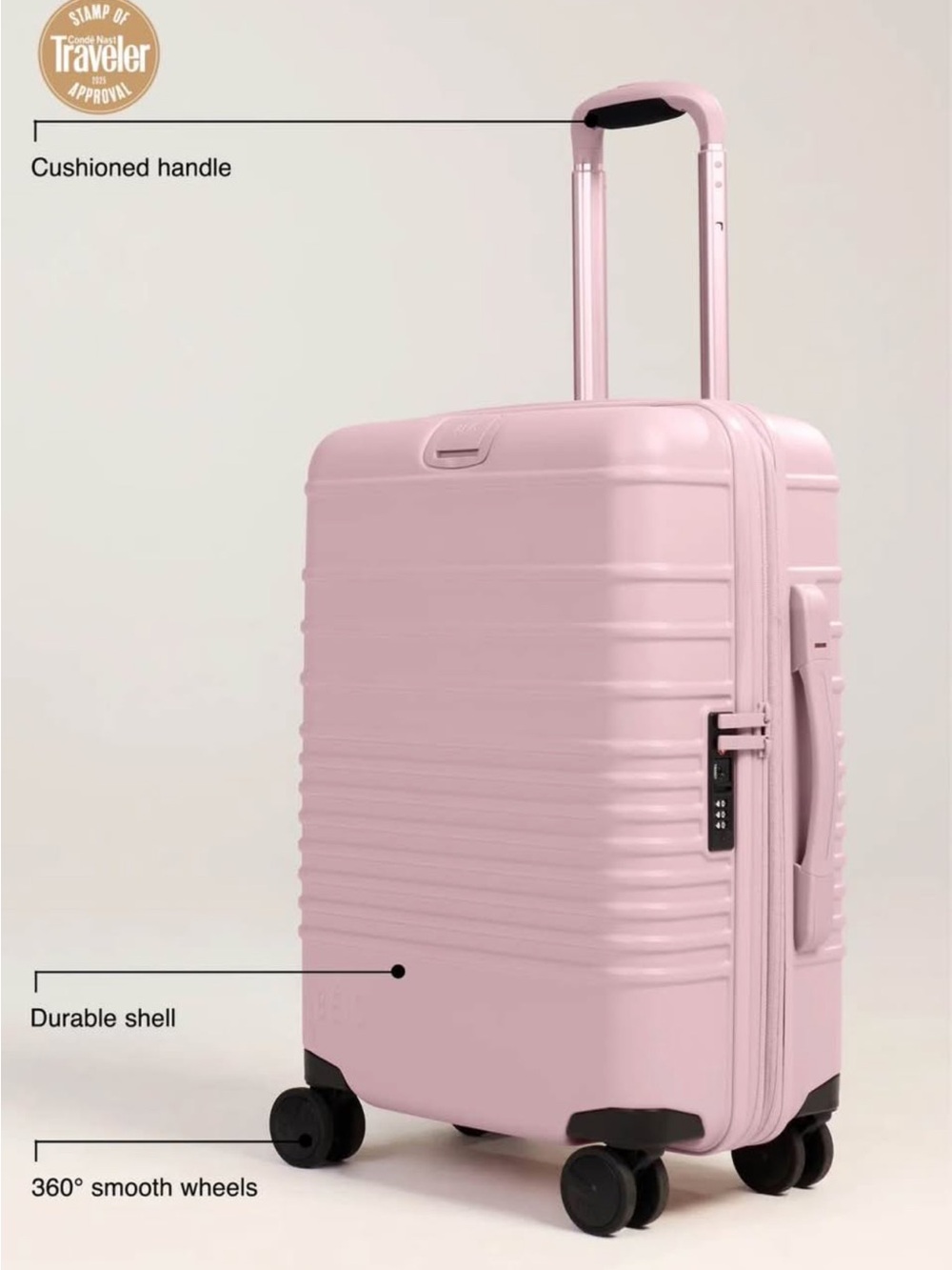 BEIS Atlas Pink Carry-On - Picture 3 of 4